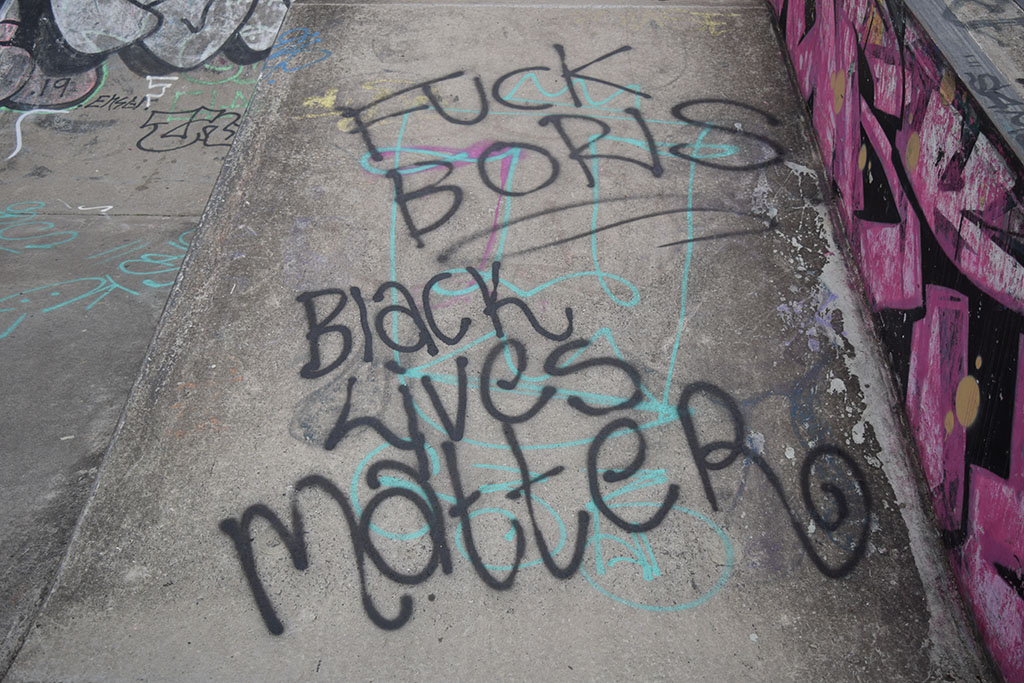 Graffiti on a skatepark